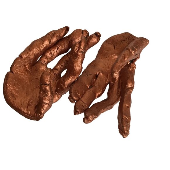 VTG Hand-Painted Wooden Halloween Candy Dish Spooky Hands Witch Cat Frog Pumpkin - Picture 9 of 10